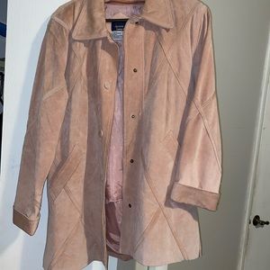 Dennis Basso Pink Leather Jacket